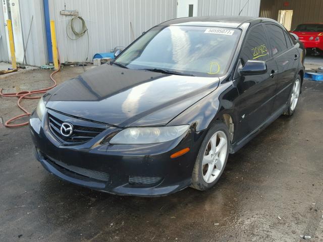 1YVHP84D755M38819 - 2005 MAZDA 6 S BLACK photo 2