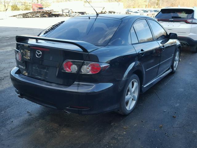 1YVHP84D755M38819 - 2005 MAZDA 6 S BLACK photo 4