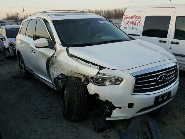 5N1AL0MM8EC538701 - 2014 INFINITI QX60 WHITE photo 1