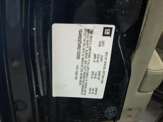 1G4HD57246U123082 - 2006 BUICK LUCERNE CX BLACK photo 10