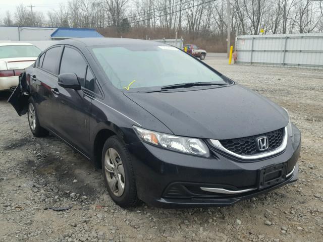 19XFB2F5XDE067706 - 2013 HONDA CIVIC LX BLACK photo 1