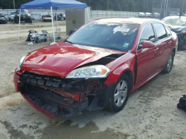 2G1WA5EK4A1122258 - 2010 CHEVROLET IMPALA LS RED photo 2