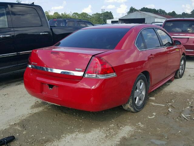 2G1WA5EK4A1122258 - 2010 CHEVROLET IMPALA LS RED photo 4