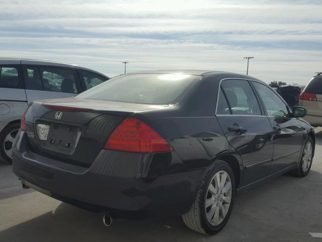 1HGCM66407A054757 - 2007 HONDA ACCORD SE BLACK photo 4