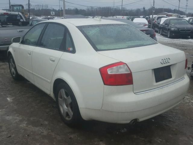 WAULC68E25A030428 - 2005 AUDI A4 1.8T QU WHITE photo 3