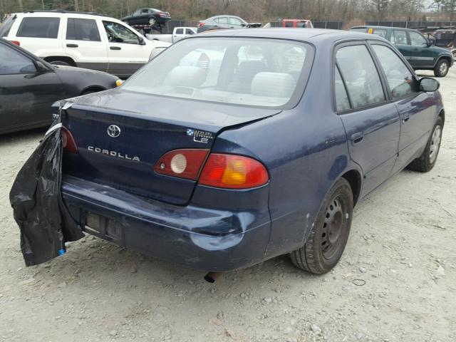 2T1BR12E92C558077 - 2002 TOYOTA COROLLA CE BLUE photo 4