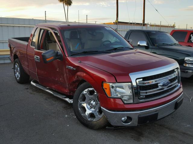 1FTEX1CM5DFD69428 - 2013 FORD F150 SUPER RED photo 1