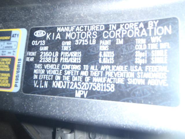 KNDJT2A52D7581158 - 2013 KIA SOUL GRAY photo 10