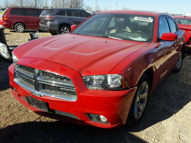 2B3CL3CG4BH516621 - 2011 DODGE CHARGER RED photo 2