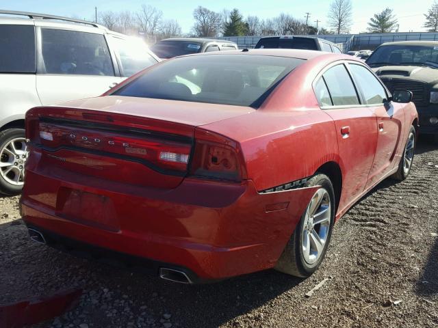 2B3CL3CG4BH516621 - 2011 DODGE CHARGER RED photo 4