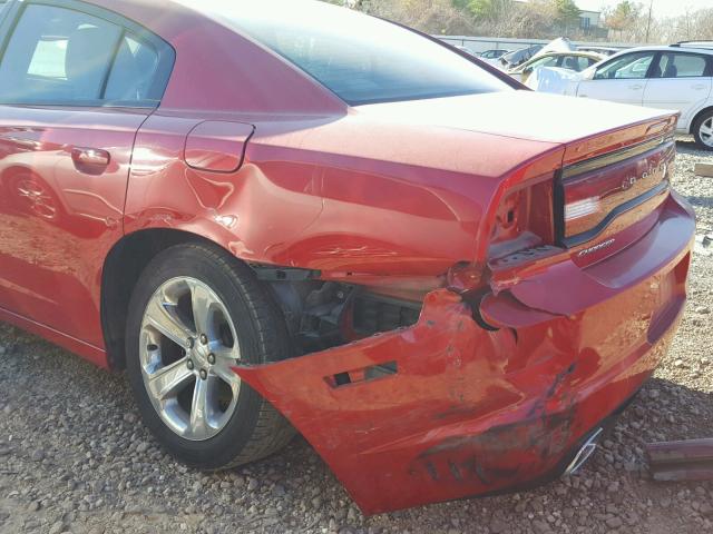 2B3CL3CG4BH516621 - 2011 DODGE CHARGER RED photo 9