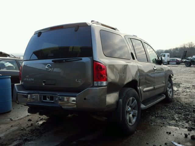 5N1BA08C27N707193 - 2007 NISSAN ARMADA SE TAN photo 4