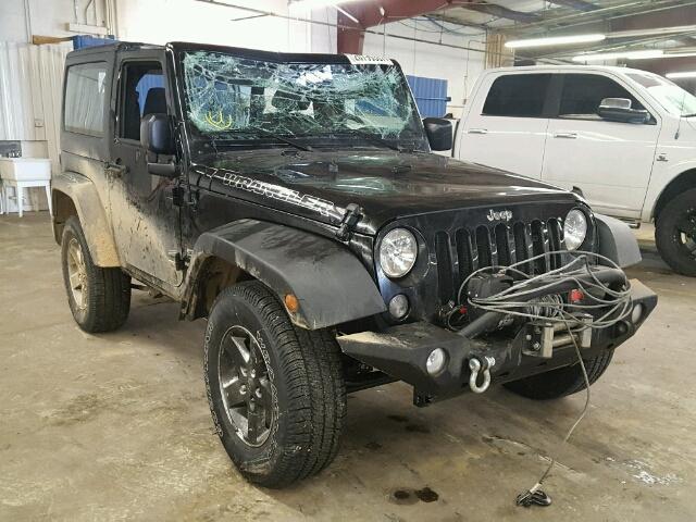 1C4AJWAGXFL644807 - 2015 JEEP WRANGLER S BLACK photo 1