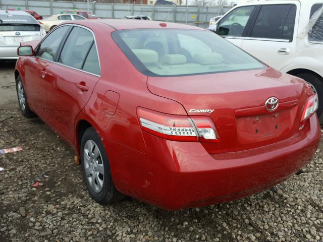 4T4BF3EK1BR197079 - 2011 TOYOTA CAMRY BASE RED photo 3