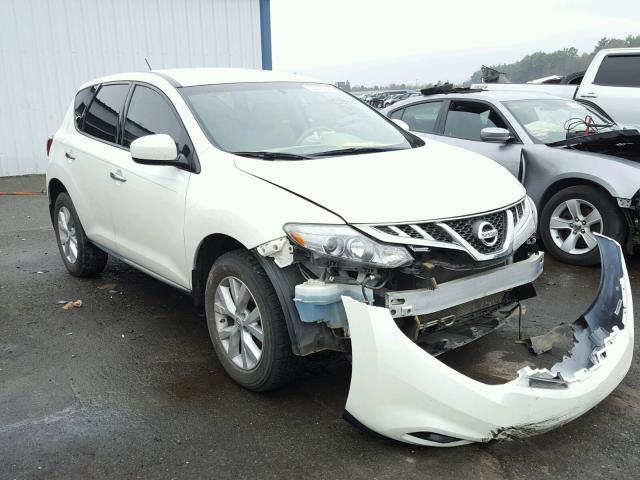 JN8AZ1MU0CW112865 - 2012 NISSAN MURANO S WHITE photo 1