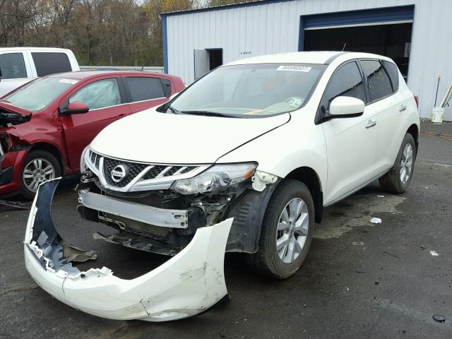 JN8AZ1MU0CW112865 - 2012 NISSAN MURANO S WHITE photo 2