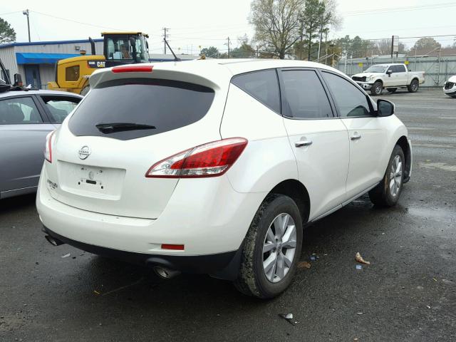 JN8AZ1MU0CW112865 - 2012 NISSAN MURANO S WHITE photo 4