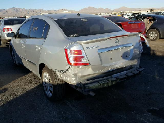 3N1AB6AP4CL701681 - 2012 NISSAN SENTRA 2.0 SILVER photo 3