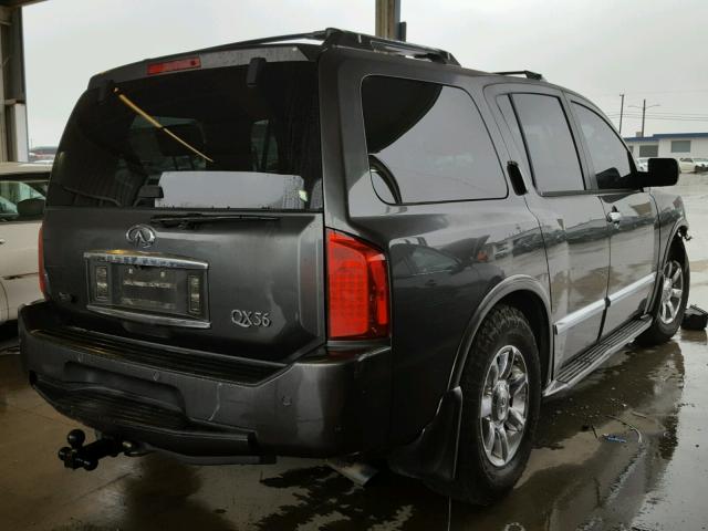 5N3AA08A95N807032 - 2005 INFINITI QX56 GRAY photo 4