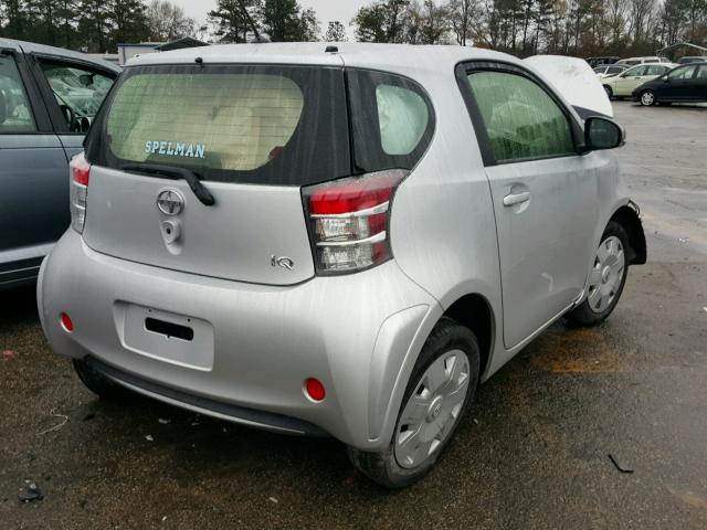 JTNJJXB03CJ017084 - 2012 TOYOTA SCION IQ SILVER photo 4