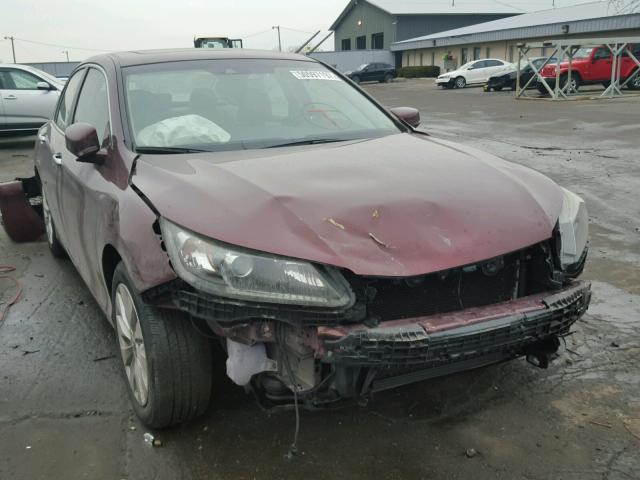 1HGCR2F8XDA009883 - 2013 HONDA ACCORD EXL BURGUNDY photo 1