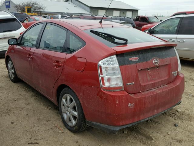 JTDKB20U093532054 - 2009 TOYOTA PRIUS RED photo 3