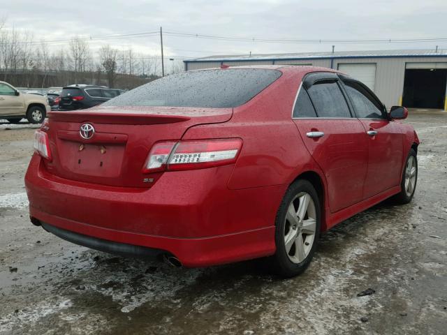 4T1BF3EK8BU636062 - 2011 TOYOTA CAMRY BASE RED photo 4