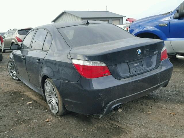 WBANW53588CT54896 - 2008 BMW 550 I BLACK photo 3