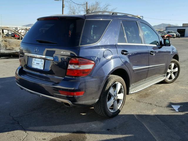 4JGBB8GB3BA657876 - 2011 MERCEDES-BENZ ML 350 4MA BLUE photo 4