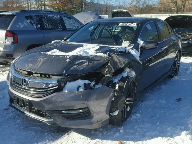 1HGCR2F53GA117854 - 2016 HONDA ACCORD SPO GRAY photo 2