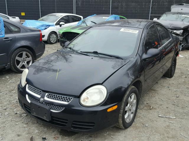 1B3ES56C25D230526 - 2005 DODGE NEON SXT BLACK photo 2