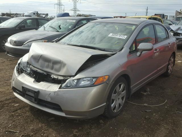 1HGFA165X6L032916 - 2006 HONDA CIVIC LX SILVER photo 2