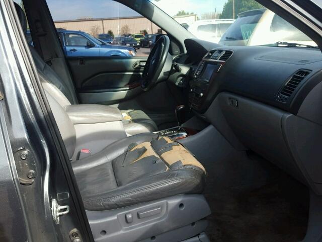 2HNYD18814H512532 - 2004 ACURA MDX TOURIN GRAY photo 5