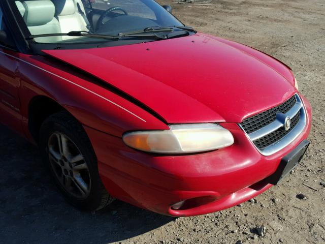 3C3EL45H9VT591902 - 1997 CHRYSLER SEBRING JX RED photo 9