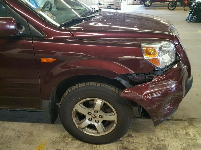 5FNYF18487B024007 - 2007 HONDA PILOT EX MAROON photo 9