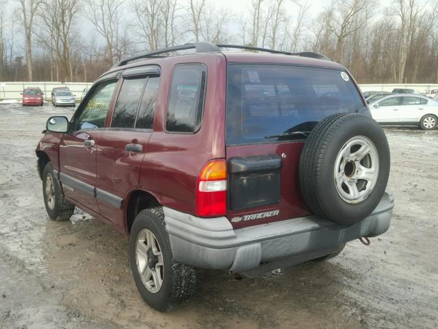 2CNBJ13C726924264 - 2002 CHEVROLET TRACKER MAROON photo 3