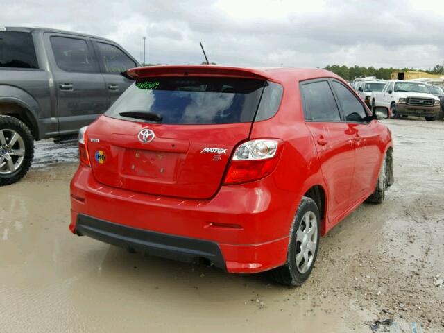 2T1KE4EEXAC040664 - 2010 TOYOTA COROLLA MA RED photo 4