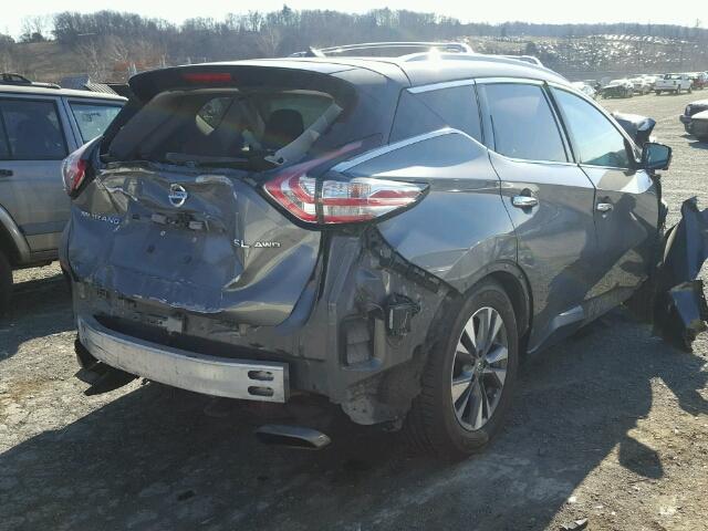 5N1AZ2MH8FN234352 - 2015 NISSAN MURANO S CHARCOAL photo 4