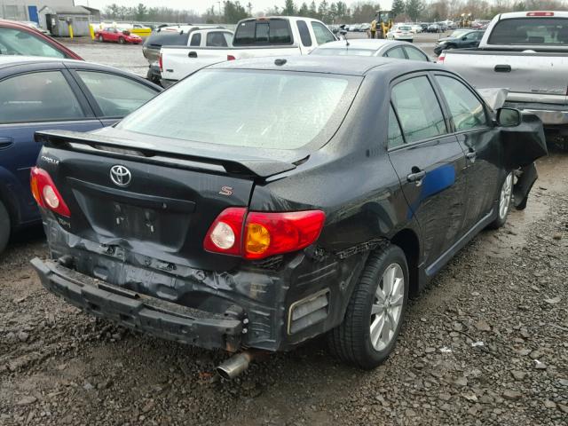 2T1BU4EE1AC317303 - 2010 TOYOTA COROLLA BA BLACK photo 4