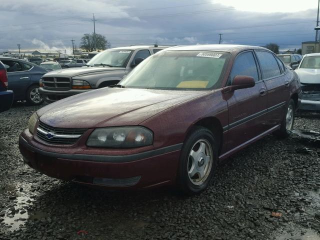 2G1WH55K1Y9351858 - 2000 CHEVROLET IMPALA LS MAROON photo 2