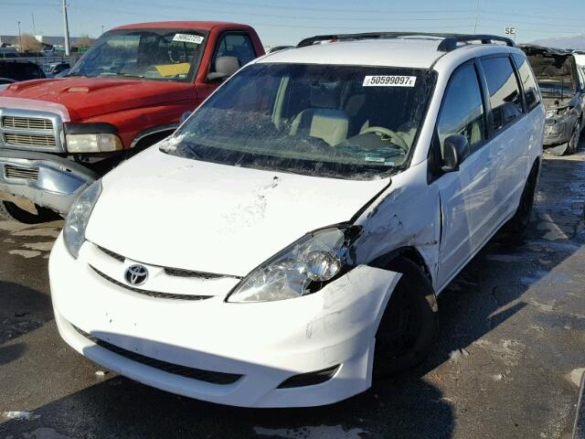 5TDZK23C88S186933 - 2008 TOYOTA SIENNA CE WHITE photo 2