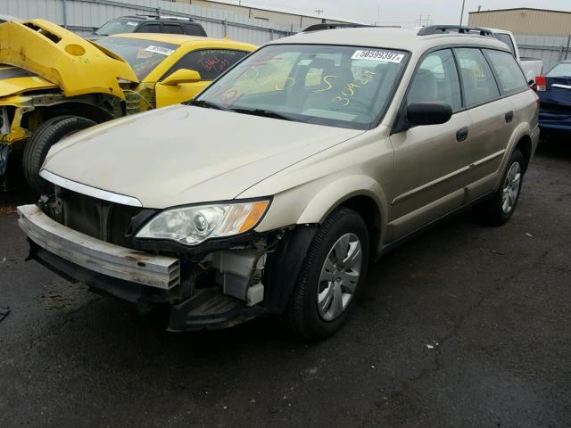 4S4BP60C287304219 - 2008 SUBARU OUTBACK GOLD photo 2