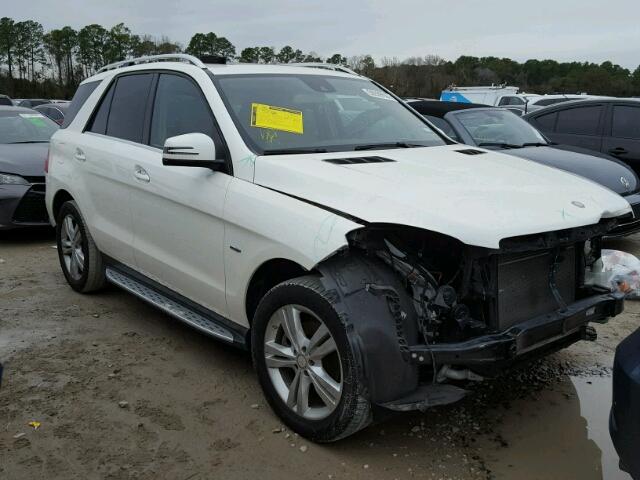 4JGDA5HB1CA095440 - 2012 MERCEDES-BENZ ML 350 4MA WHITE photo 1