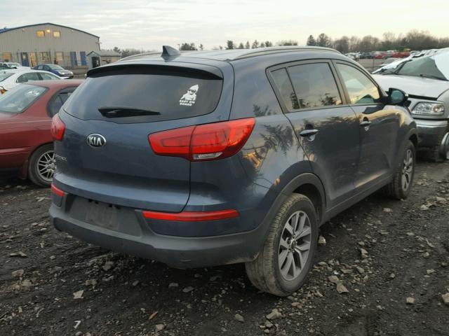 KNDPBCAC6E7602418 - 2014 KIA SPORTAGE L BLUE photo 4