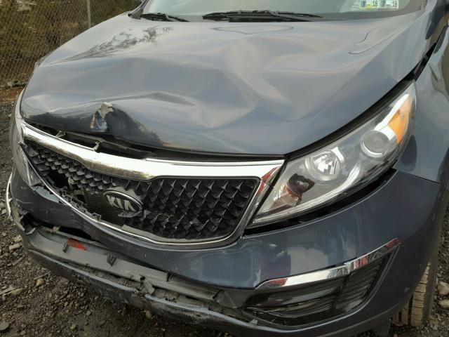 KNDPBCAC6E7602418 - 2014 KIA SPORTAGE L BLUE photo 9