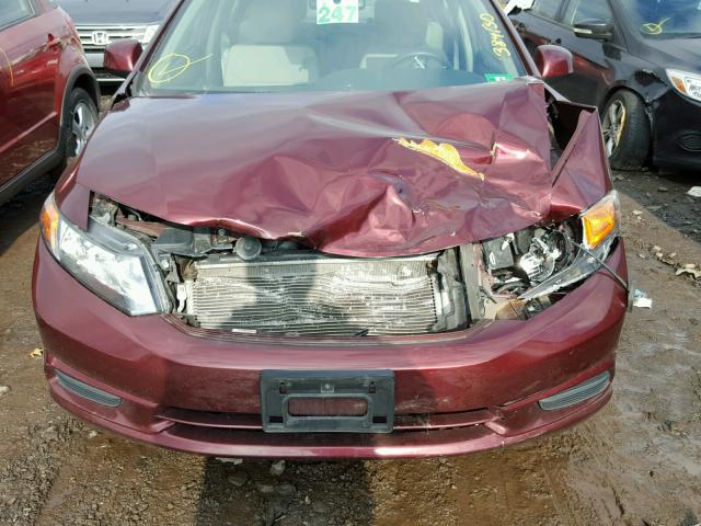 19XFB2F80CE384130 - 2012 HONDA CIVIC EX RED photo 7