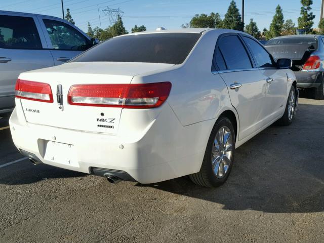 3LNDL2L33BR764174 - 2011 LINCOLN MKZ HYBRID WHITE photo 4