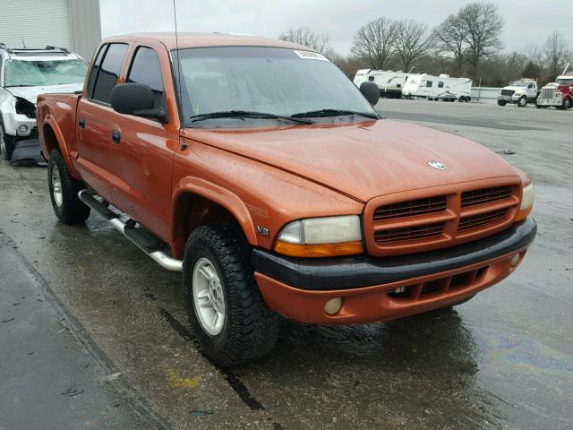 1B7HG2AZ1YS643464 - 2000 DODGE DAKOTA QUA ORANGE photo 1