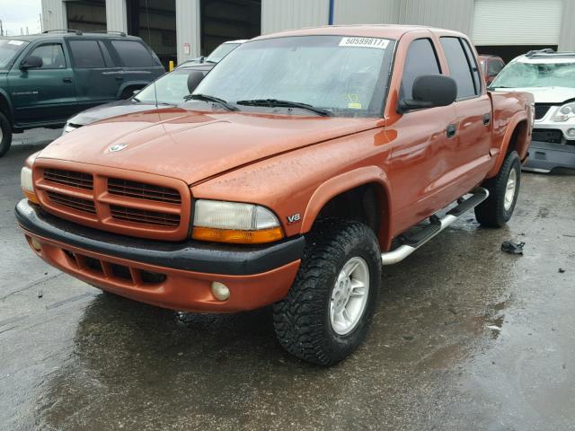 1B7HG2AZ1YS643464 - 2000 DODGE DAKOTA QUA ORANGE photo 2