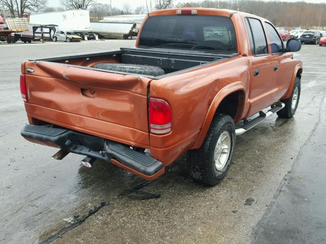 1B7HG2AZ1YS643464 - 2000 DODGE DAKOTA QUA ORANGE photo 4